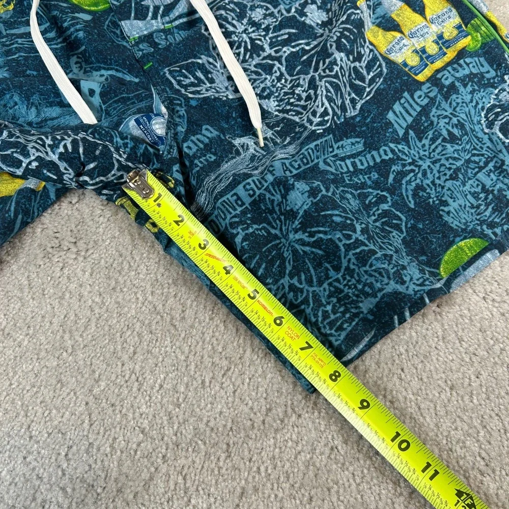 VTG Corona Extra Swim Trunks Mens 34 Blue Tropical Beer Board Shorts‎ Surf Rider